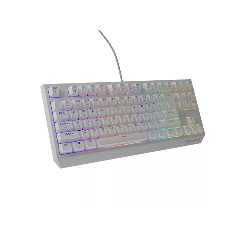 Genesis Thor 230 TKL teclado mecánico gaming con cable, US, blanco, Outemu Brown