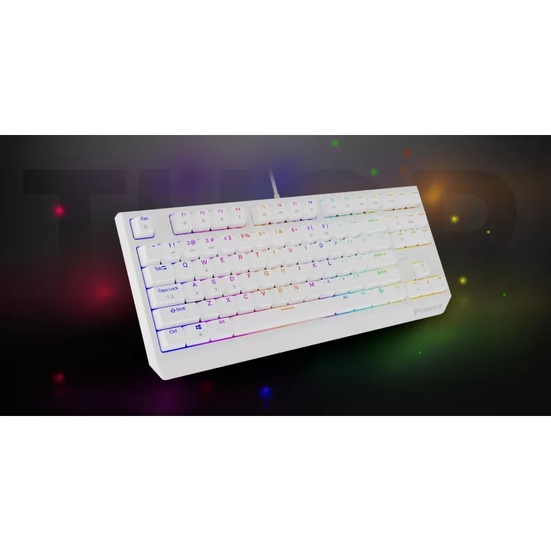 Genesis Thor 230 TKL teclado mecánico gaming con cable, US, blanco, Outemu Brown