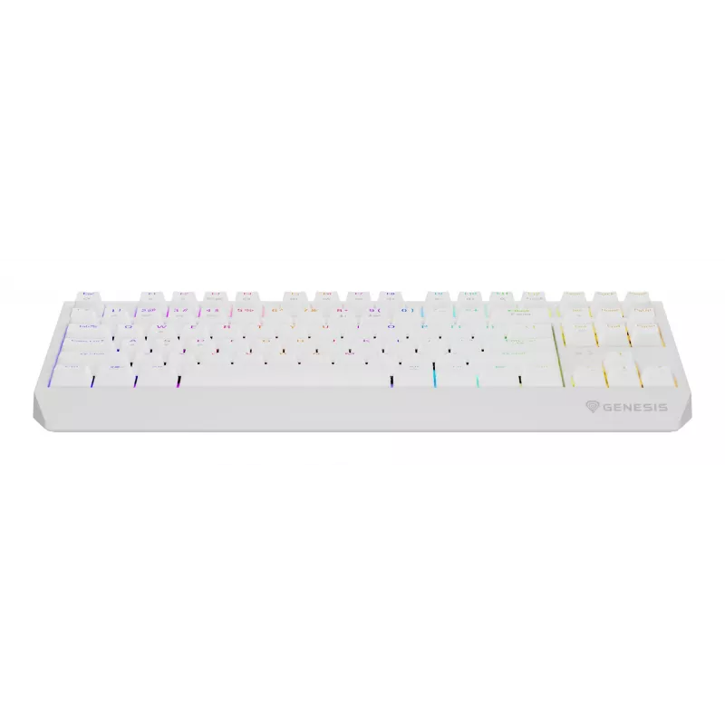 Teclado gaming tenkeyless GENESIS Thor 230 TKL — USB, RF Wireless, Bluetooth, QWERTY, blanco