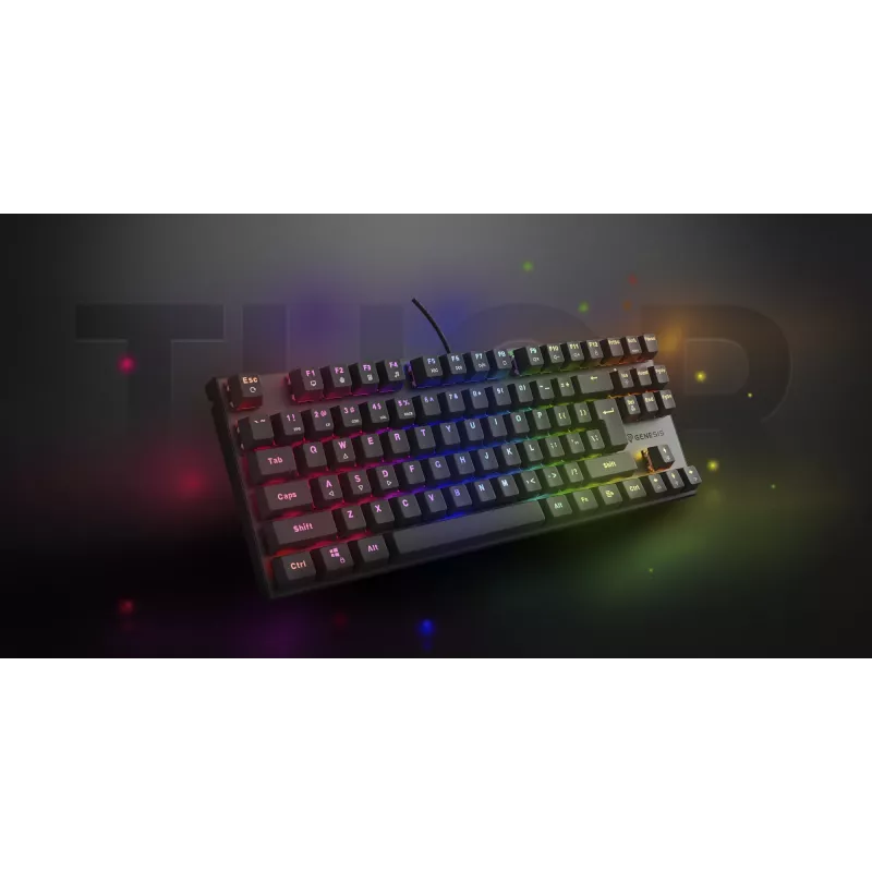 Teclado gaming GENESIS Thor 303 TKL USB QWERTY US International negro