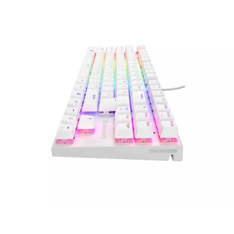 Teclado gaming GENESIS Thor 303 TKL USB QWERTY US International blanco