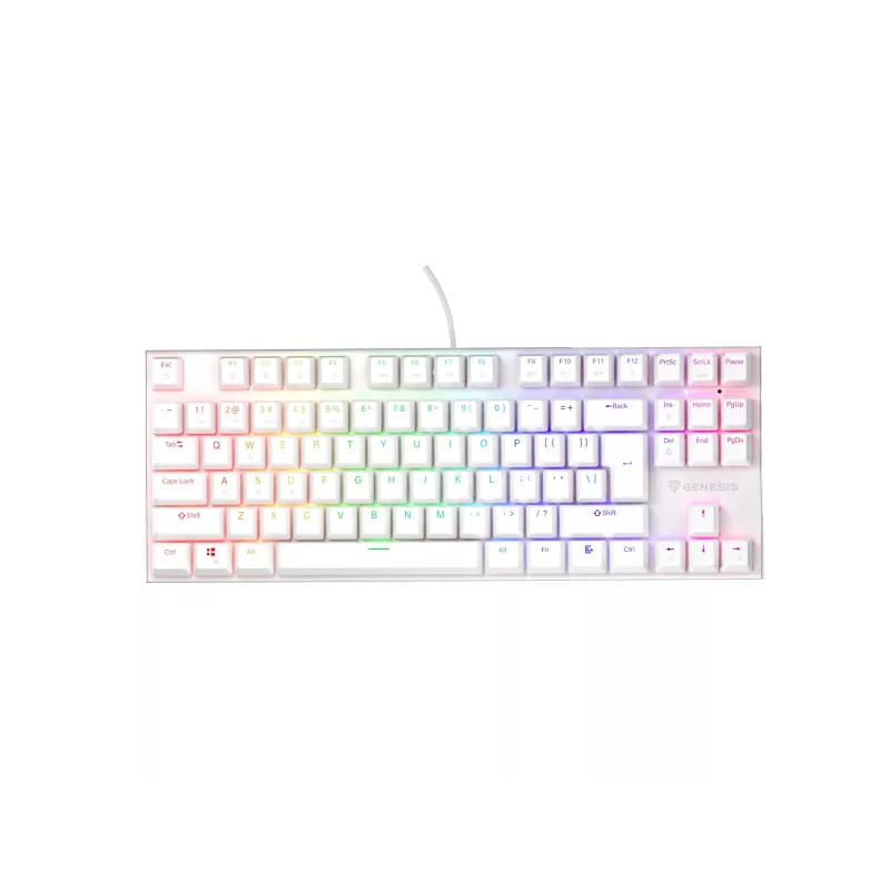 Teclado gaming GENESIS Thor 303 TKL USB QWERTY US International blanco
