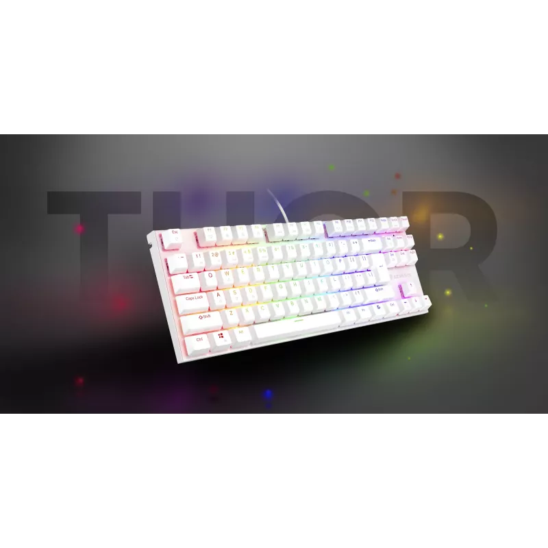 Teclado gaming GENESIS Thor 303 TKL USB QWERTY US International blanco