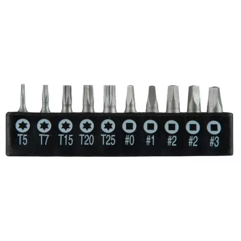 Juego de destornilladores manuales STANLEY STHT0-62113 con puntas Phillips, Robertson y Torx, puntas magnéticas, mangos ergonómicos