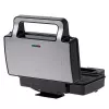 Adler AD 3073 sandwichera 2 en 1, 1000 W, acero inoxidable/negro