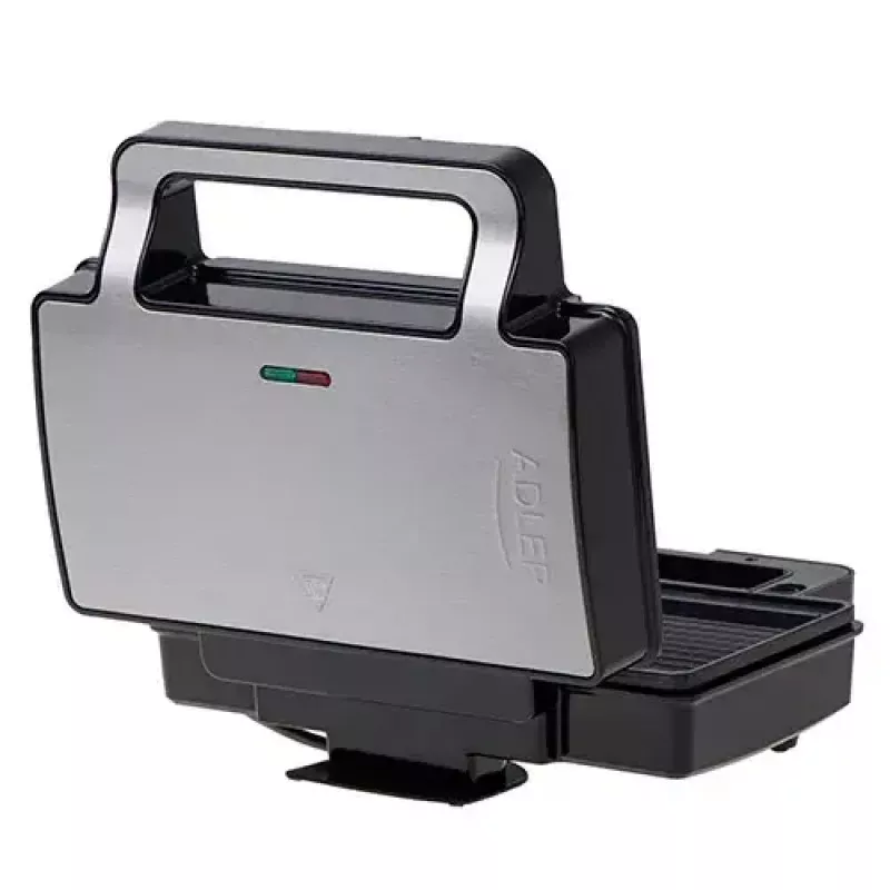 Adler AD 3073 sandwichera 2 en 1, 1000 W, acero inoxidable/negro