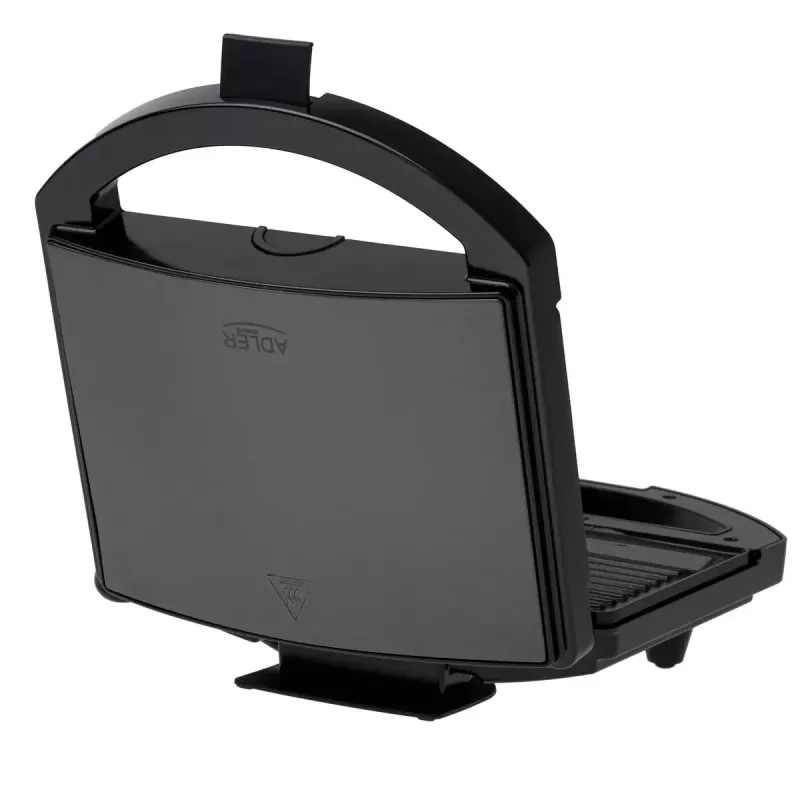 Sandwichera Adler AD 3069 – prensa de sándwiches compacta de sobremesa, 750 W, 2 sándwiches, negra