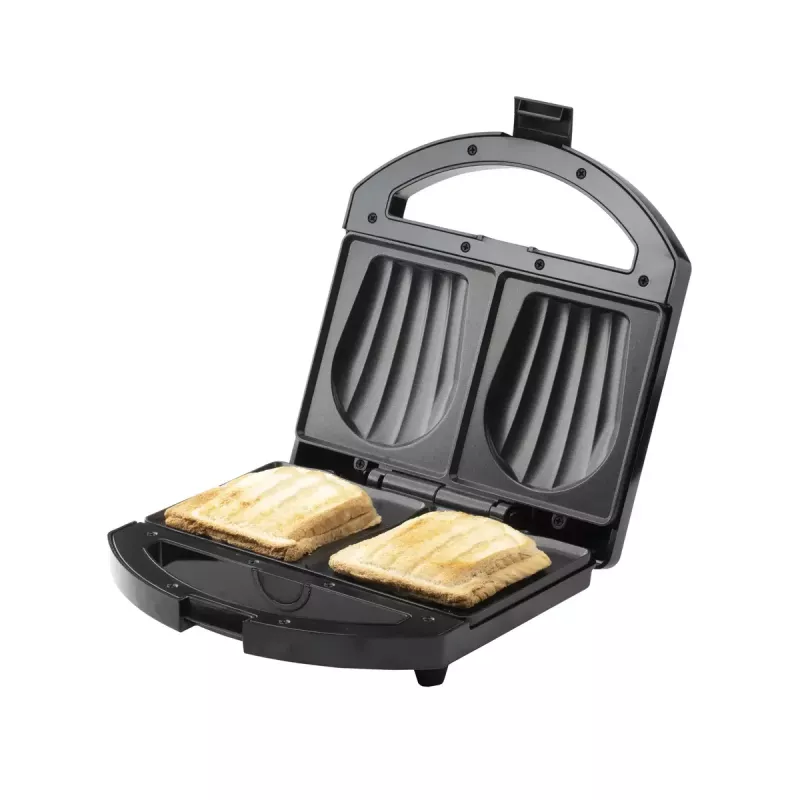 Sandwichera Adler AD 3069 – prensa de sándwiches compacta de sobremesa, 750 W, 2 sándwiches, negra