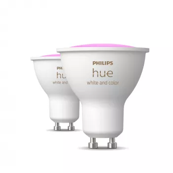 Philips Hue White and Colour Ambience GU10 – Foco inteligente – (pack de 2)