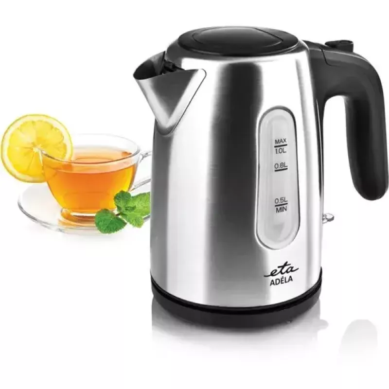 Hervidor de agua ETA ETA160490000 — 1 L, 1600 W, acero inoxidable, indicador de nivel de agua