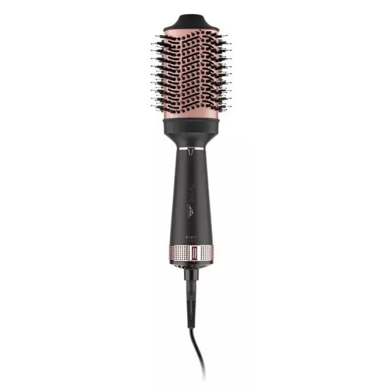 Cepillo de aire caliente ETA Fenité Airflow 1300 W, revestimiento cerámico, 3 niveles de calor, cable 1,7 m, Negro/Rosa