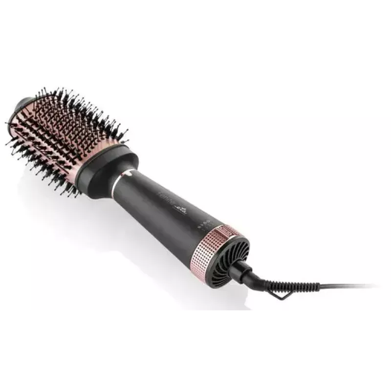 Cepillo de aire caliente ETA Fenité Airflow 1300 W, revestimiento cerámico, 3 niveles de calor, cable 1,7 m, Negro/Rosa