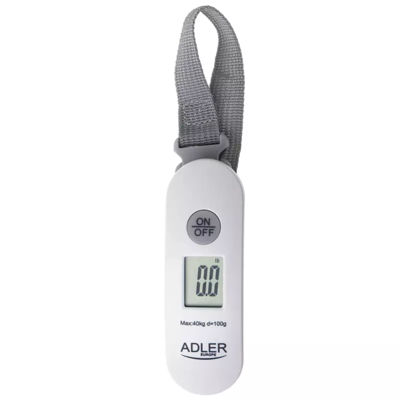 Báscula de equipaje Adler AD 8189 – máx. 40 kg, precisión 100 g, blanca