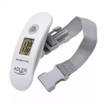 Báscula para equipaje Adler AD 8189 – máx. 40 kg, precisión 100 g, blanca