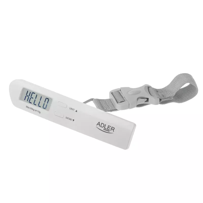 Báscula para equipaje Adler AD 8191, máximo 50 kg, precisión 10 g, gris