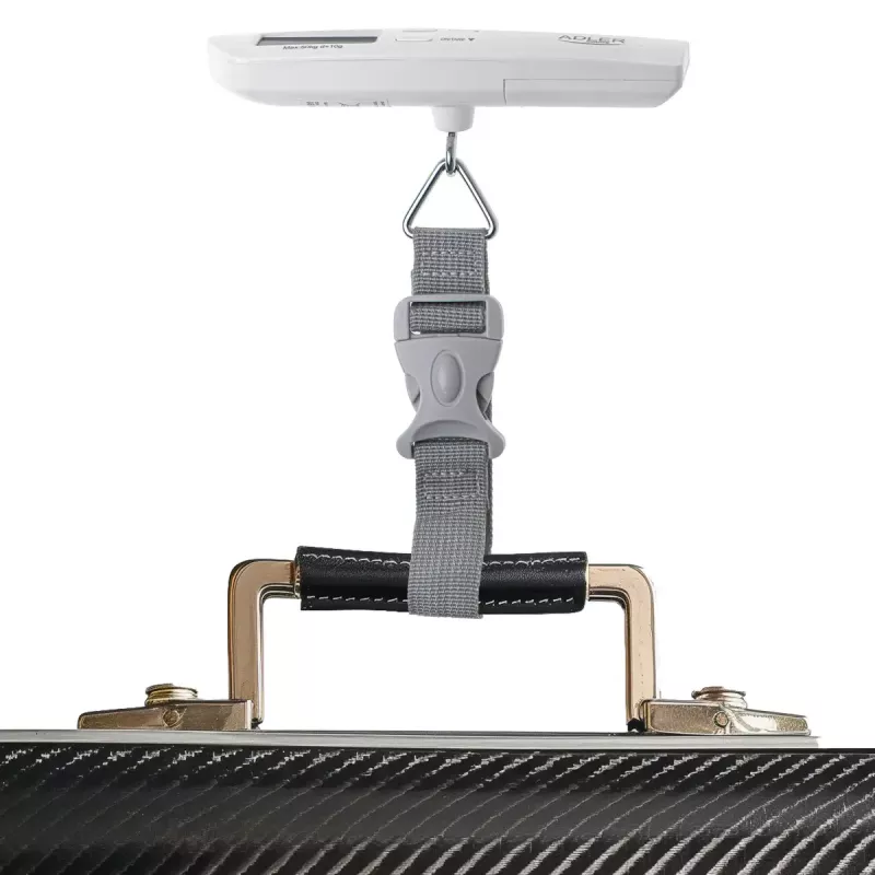 Báscula para equipaje Adler AD 8191, máximo 50 kg, precisión 10 g, gris