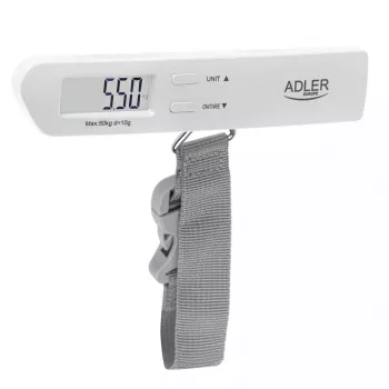 Báscula para equipaje Adler AD 8191, máximo 50 kg, precisión 10 g, gris