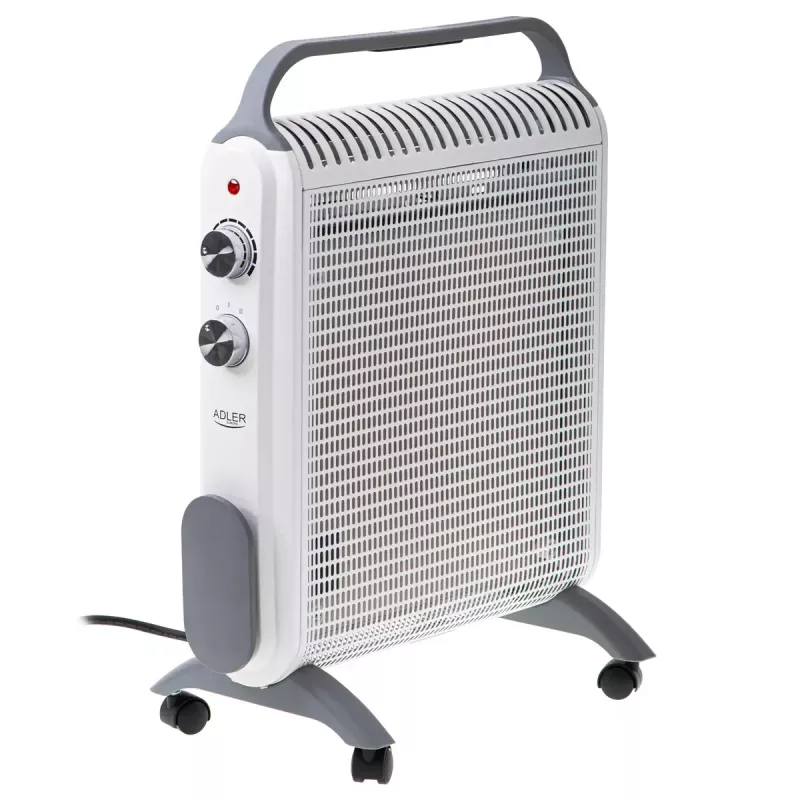 Convector eléctrico Adler AD 7750, 2000 W, 2 niveles de potencia, IP24, blanco