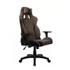 Silla gaming Arozzi Avanti SoftFabric marrón — tapizado de tela, diseño ergonómico, ajustable en altura e inclinable