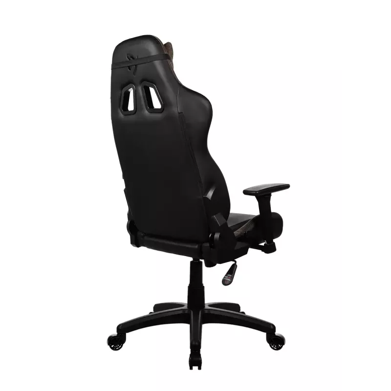 Silla gaming Arozzi Avanti SoftFabric marrón — tapizado de tela, diseño ergonómico, ajustable en altura e inclinable
