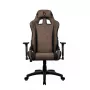 Silla gaming Arozzi Avanti SoftFabric marrón — tapizado de tela, diseño ergonómico, ajustable en altura e inclinable