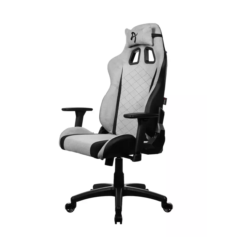 Silla gaming arozzi Avanti SoftFabric gris claro – ergonómica con respaldo alto, tapizado de tela, reposabrazos ajustables, ajuste de inclinación y altura