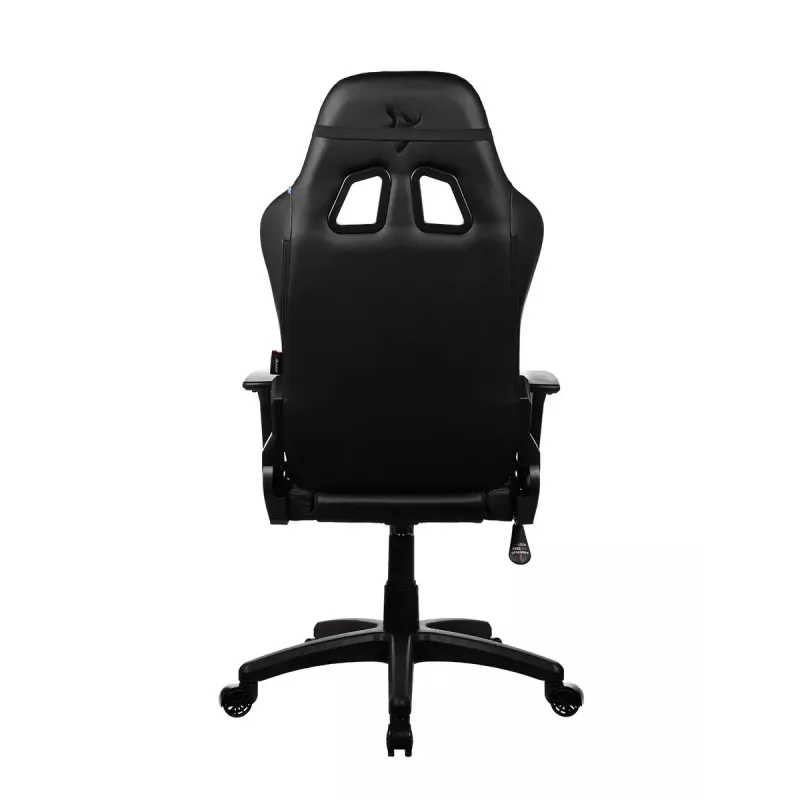 Silla gaming arozzi Avanti SoftFabric Pure negra — ergonómica, respaldo alto, reposabrazos ajustables, función basculante inclinable