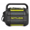Radio de obra Muse M-968 BTY — FM analógica, 40 W RMS, Bluetooth 10 m, resistente al polvo y a los golpes, negra/amarilla