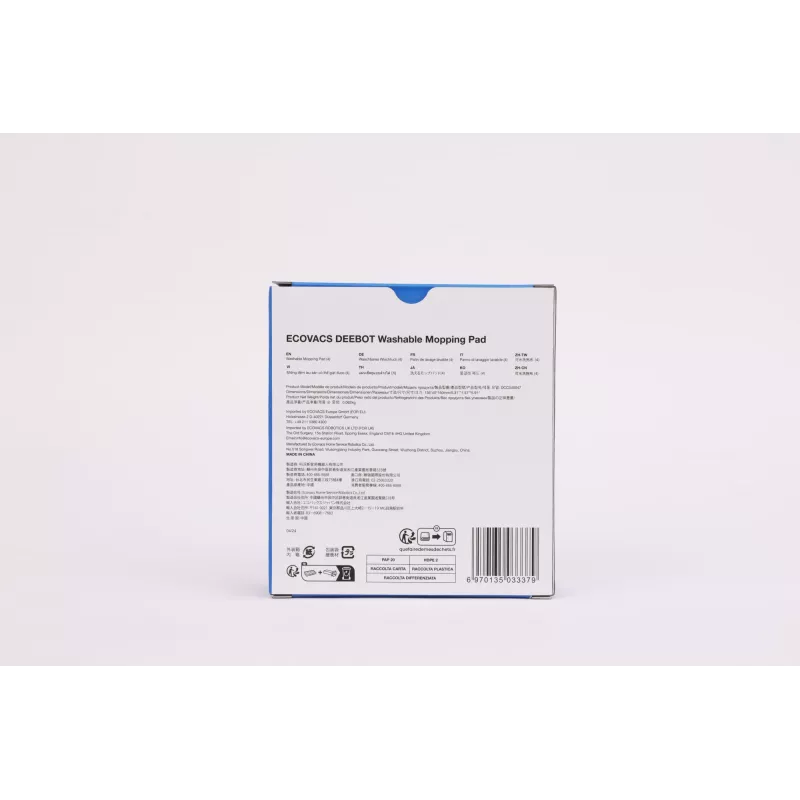 Set de mopas para robot aspirador Ecovacs DCC040047, lavables grises, 4 uds.