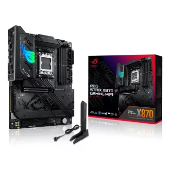 Placa base ASUS ROG STRIX X870-F GAMING WIFI — AMD X870, socket AM5, ATX, DDR5, 4x DIMM, Wi‑Fi 7, BT 5.4