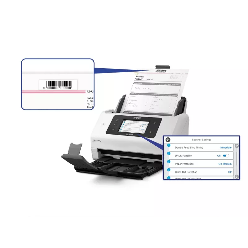 Escáner de alimentación Epson WorkForce DS-900WN 600 x 600 DPI A4 blanco