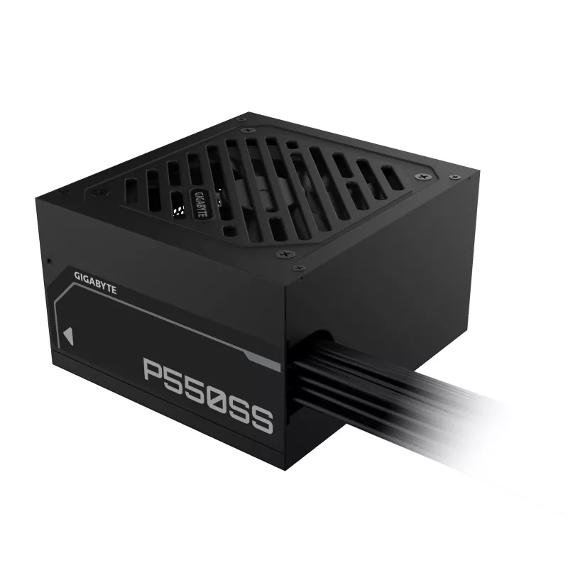 Fuente de alimentación GIGABYTE P550SS - PCIe 5.0, 80 PLUS Silver, ventilador de 120 mm, compatible con ATX 3.0, enchufe EU