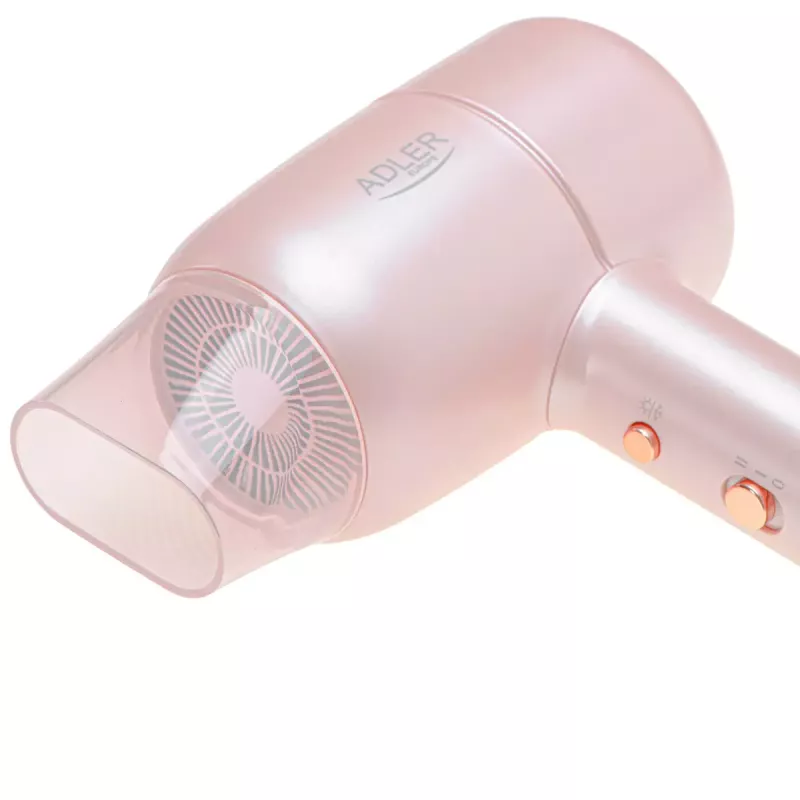 Adler AD 2279p secador de pelo, 1800 W, iónico, 2 ajustes de temperatura, rosa