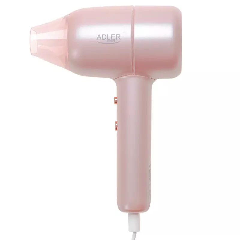 Adler AD 2279p secador de pelo, 1800 W, iónico, 2 ajustes de temperatura, rosa