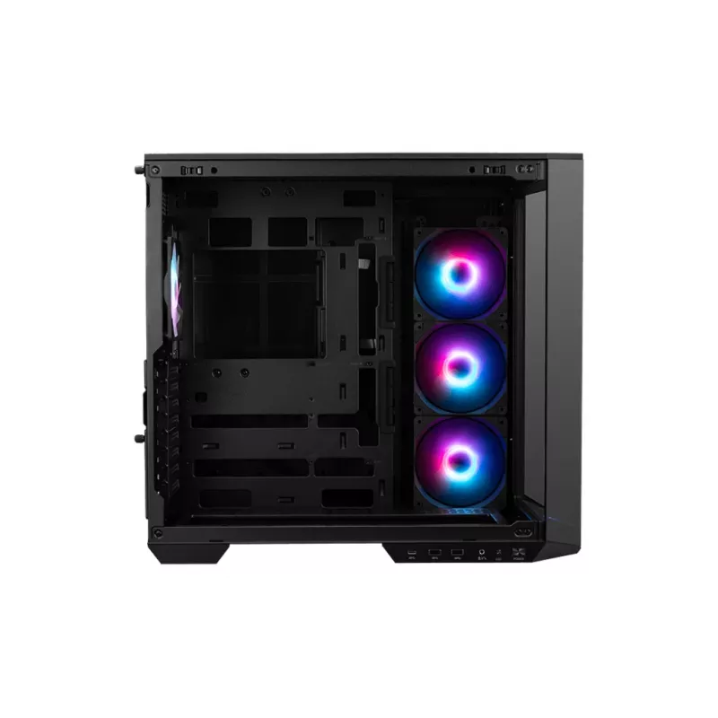 Caja de PC MSI MAG PANO 100R PZ Midi-Tower negra, cristal templado, compatible con ATX/microATX, 482×290×519 mm