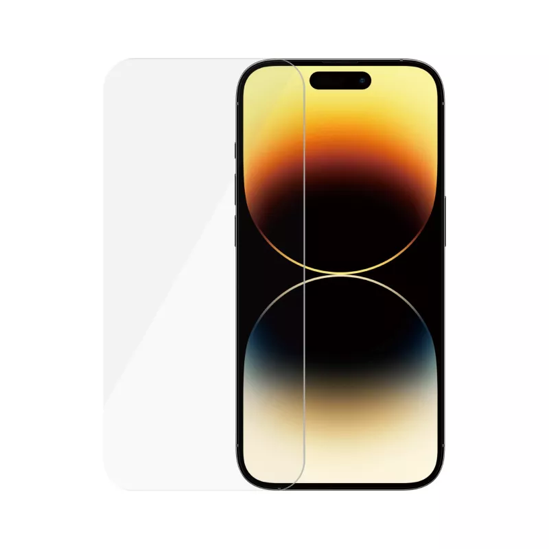 Protector de pantalla PanzerGlass SAFE. by ® para Apple iPhone 14 Pro Ultra-Wide Fit, resistente a arañazos y golpes