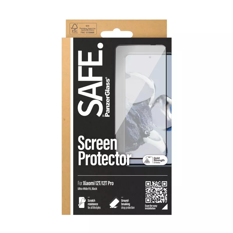 Protector de pantalla PanzerGlass SAFE para Xiaomi 12T 12T Pro resistente a arañazos y golpes