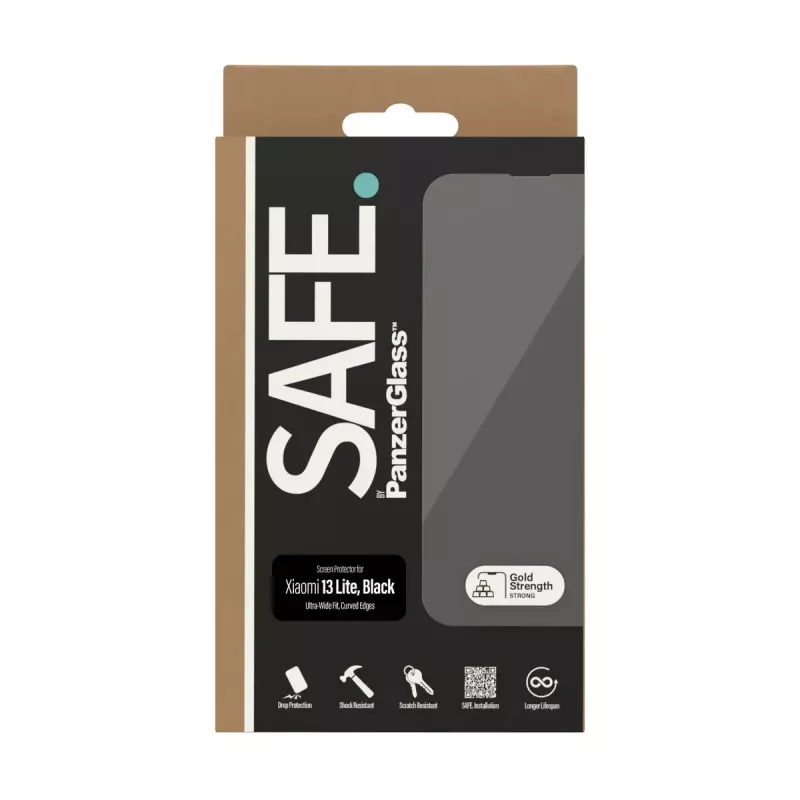 Protector de pantalla PanzerGlass SAFE. by ® para Xiaomi 13 Lite Ultra-Wide Fit resistente a arañazos y golpes