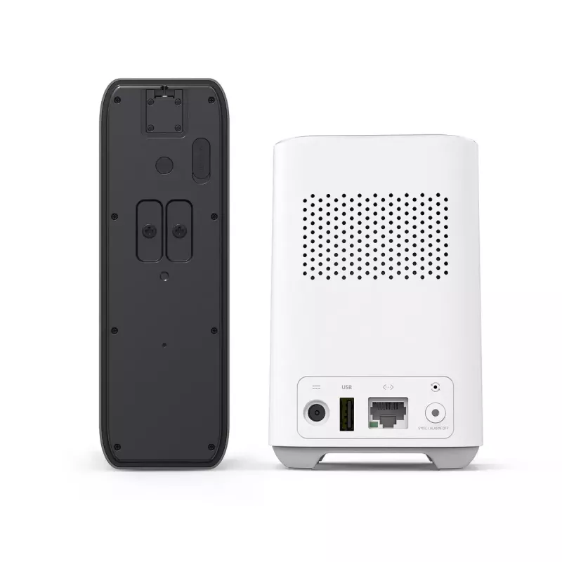 Eufy E8213 timbre con vídeo inalámbrico 2K con HomeBase, con batería, negro/blanco