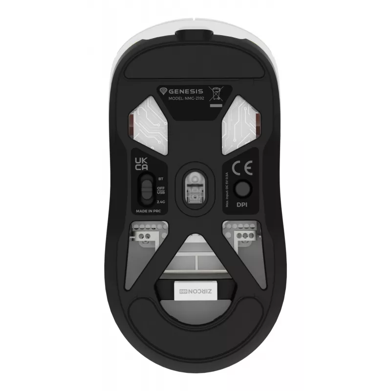GENESIS Zircon 660 Ratón Gaming Diestro RF Wireless + Bluetooth + USB Type-A Óptico 12000 DPI