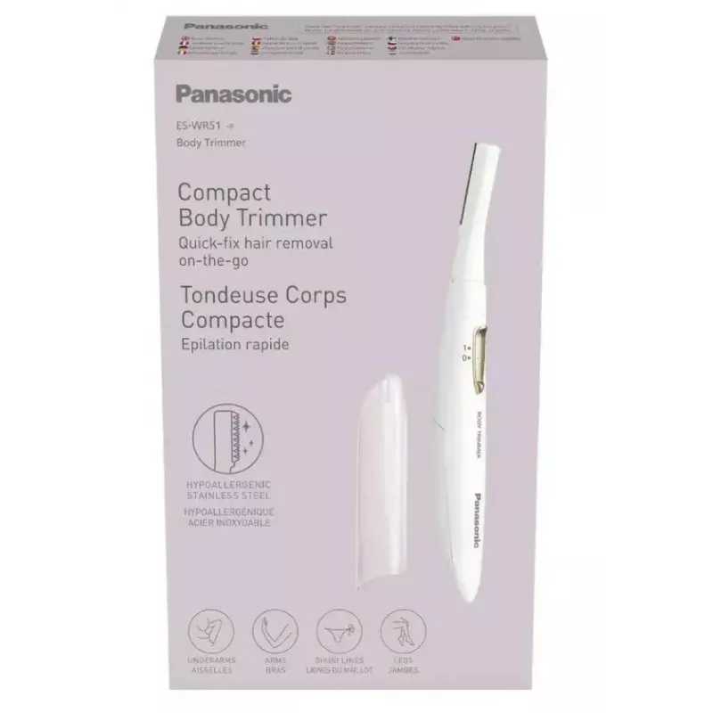Panasonic Recortadora corporal ES-WR51-P503 Inalámbrica Blanca - recortadora de vello corporal recargable