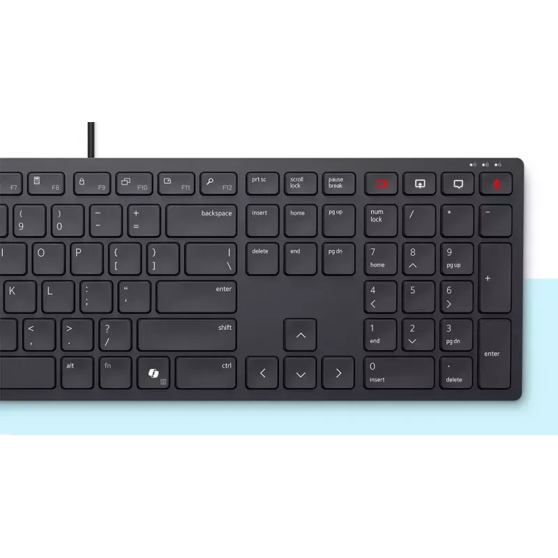 DELL KB525C Teclado de oficina USB QWERTY US International, negro