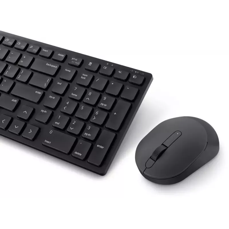 DELL KM555 Teclado silencioso Ratón incluido Universal RF Wireless + Bluetooth QWERTY US International Negro