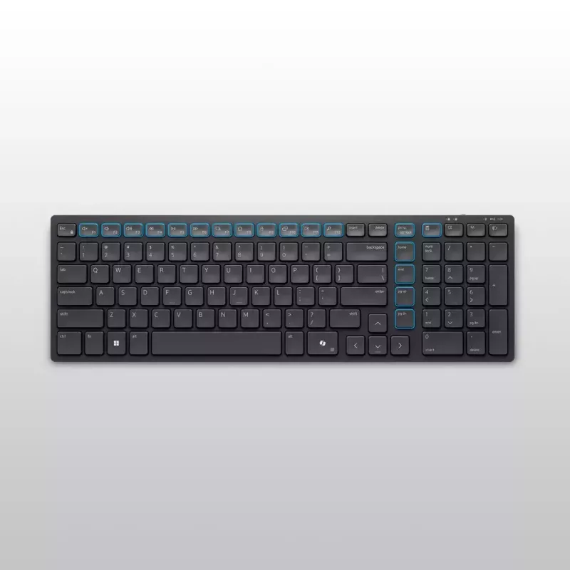 DELL KM555 Teclado silencioso Ratón incluido Universal RF Wireless + Bluetooth QWERTY US International Negro
