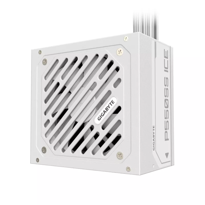GIGABYTE P550SS ICE Fuente de alimentación - PCIe 5.0, 80 PLUS Silver, ventilador de 120mm, compatible con ATX 3.0, conector EU