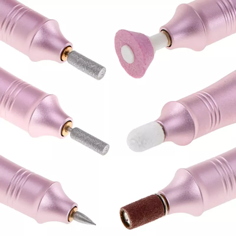Set de taladros de manicura y pedicura Adler AD 2181 - 5 niveles de potencia, rosa