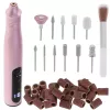 Set de taladros de manicura y pedicura Adler AD 2181 - 5 niveles de potencia, rosa