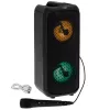 Altavoz portátil Adler AD 1903, 2×5 W, Bluetooth, radio FM, LED, batería de 1500 mAh, AUX, USB, negro