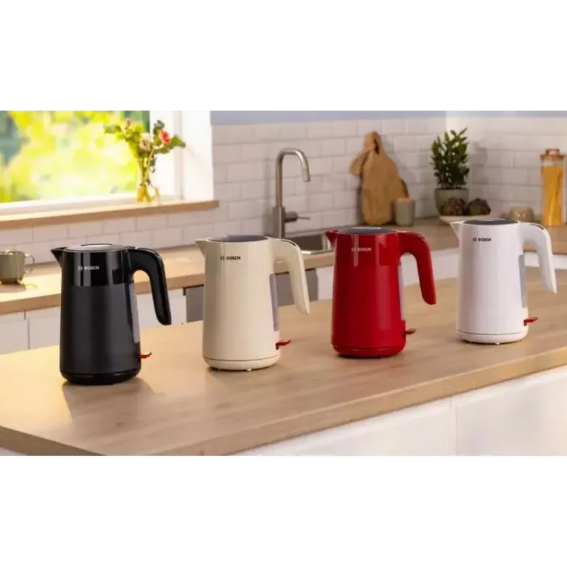 Hervidor de agua Bosch TWK2M167 1,7 L 2400 W, inalámbrico con base 360°, apagado automático, protección contra ebullición en seco