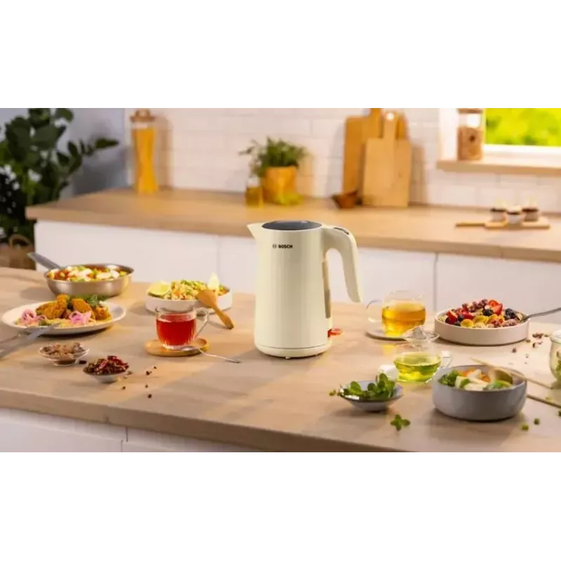 Hervidor de agua Bosch TWK2M167 1,7 L 2400 W, inalámbrico con base 360°, apagado automático, protección contra ebullición en seco